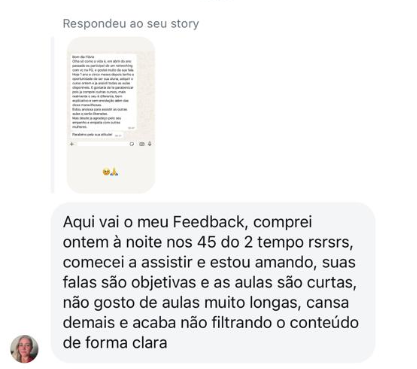 Depoimento Instagram - Taiana Disaro